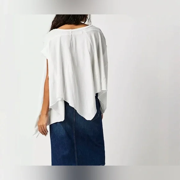 Free People White Short Sleeve Top - Picture 4 of 8